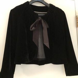 Banana Republic Black Velvet Shrug/Evening Coat